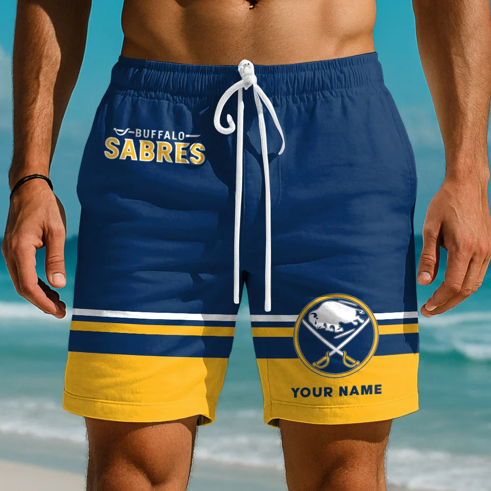 EXCLUSIVE EDITION - NEW CUSTOMIZED NHL28 BFS BUFFALO SABRES SHORT PANTS