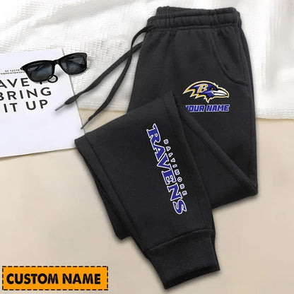 SPECIAL EDITION - NEW CUSTOMIZED NFL28 BTR BALTIMORE RAVENS SWEATPANTS