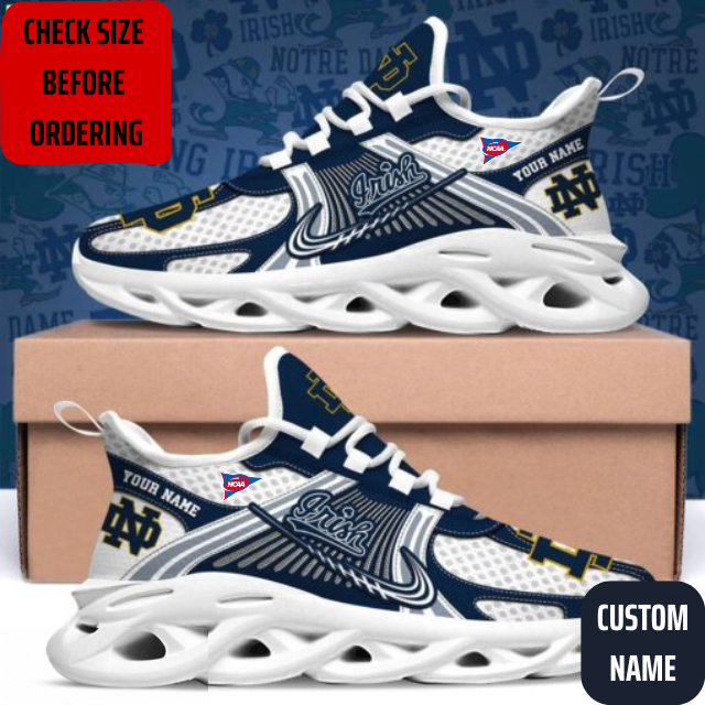 VIRAL EDITION - NEW CUSTOMIZED NCAA FBS28 NFI NOTRE DAME FIGHTING IRISH CLUNKY SNEAKERS