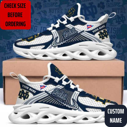 VIRAL EDITION - NEW CUSTOMIZED NCAA FBS28 NFI NOTRE DAME FIGHTING IRISH CLUNKY SNEAKERS