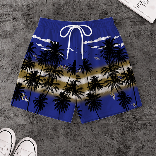 LIMITED EDITION - NEW CUSTOMIZED NFL28 BTR BALTIMORE RAVENS SHORT PANTS