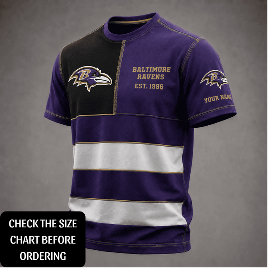 EXCLUSIVE EDITION - NEW CUSTOMIZED NFL28 BTR BALTIMORE RAVENS T-SHIRT, POLO SHIRT, ZIP POLO SHIRT, HOODIE, ZIP HOODIE & SWEATSHIRT