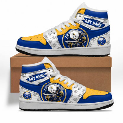VIRAL EDITION - NEW CUSTOMIZED NHL28 BFS BUFFALO SABRES AIR JORDAN SNEAKERS