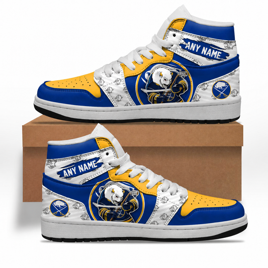 VIRAL EDITION - NEW CUSTOMIZED NHL28 BFS BUFFALO SABRES AIR JORDAN SNEAKERS