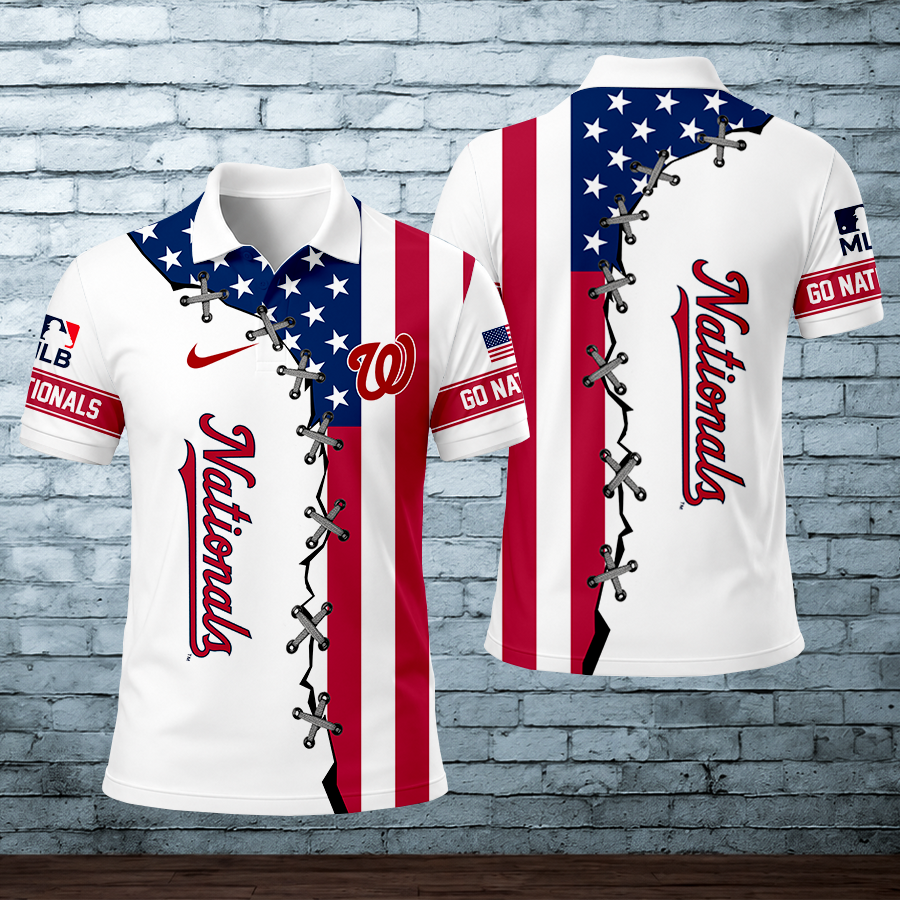 LIMITED EDITION - NEW CUSTOMIZED MLB28 WNS WASHINGTON NATIONALS POLO SHIRT