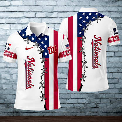 LIMITED EDITION - NEW CUSTOMIZED MLB28 WNS WASHINGTON NATIONALS POLO SHIRT