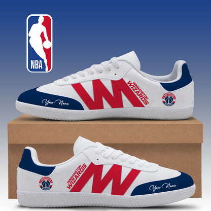LIMITED EDITION - NEW CUSTOMIZED NBA28 WWI WASHINGTON WIZARDS CLASSIC SNEAKERS
