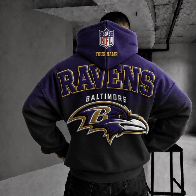 EXCLUSIVE EDITION - NEW CUSTOMIZED NFL28 BTR BALTIMORE RAVENS HOODIE, ZIP HOODIE, POLO SHIRT, ZIP POLO SHIRT, T-SHIRT & SWEATSHIRT