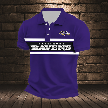 ELITE EDITION - NEW CUSTOMIZED NFL28 BTR BALTIMORE RAVENS POLO SHIRT, ZIP POLO SHIRT & T-SHIRTS
