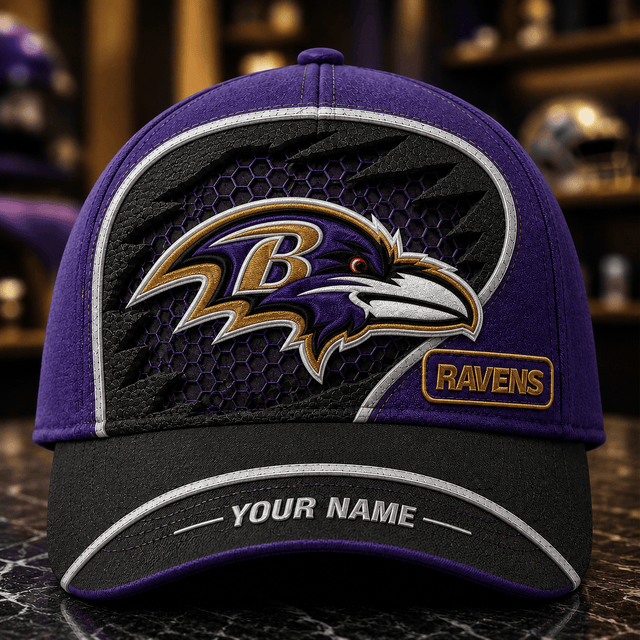 SPECIAL EDITION - NEW CUSTOMIZED NFL28 BTR BALTIMORE RAVENS CLASSIC CAP
