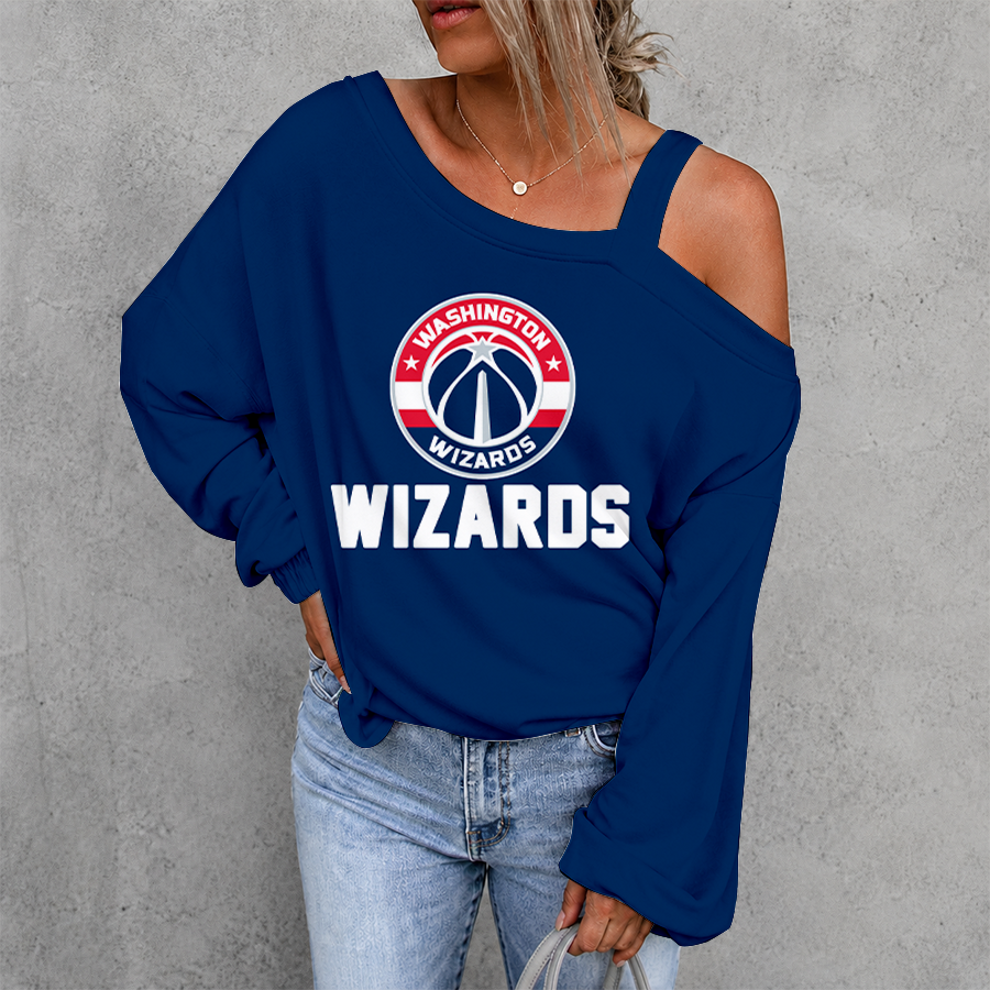 [HOT DEAL] NEW CUSTOMIZED NBA28 WWI WASHINGTON WIZARDS DROP SHOULDER SWEATSHIRT