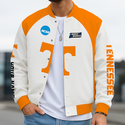 LIMITED EDITION - NEW CUSTOMIZED NCAA MAM28 TNV TENNESSEE VOLUNTEERS BASEBALL JACKET, SATIN VARSITY JACKET