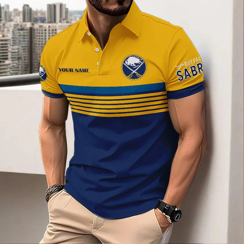 VIRAL EDITION - NEW CUSTOMIZED NHL28 BFS BUFFALO SABRES POLO SHIRT, ZIP POLO SHIRT & T-SHIRTS