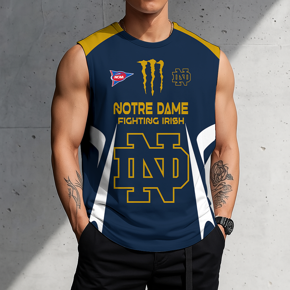 LIMITED DROP - NEW CUSTOMIZED | NCAA FBS28 NFI ND FIGHTING IRISH MEN'S GYM SHIRT