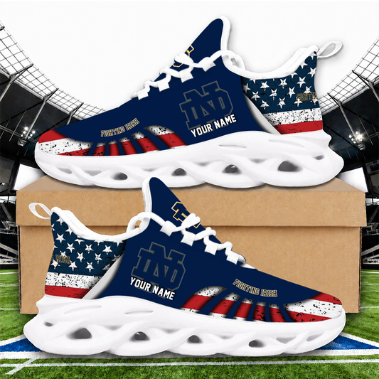 [FAN FAVORITE] NEW CUSTOMIZED NCAA FBS28 NFI NOTRE DAME FIGHTING IRISH CLUNKY SNEAKERS