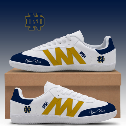 [FAN FAVORITE] NEW CUSTOMIZED NCAA FBS28 NFI NOTRE DAME FIGHTING IRISH CLASSIC SNEAKERS