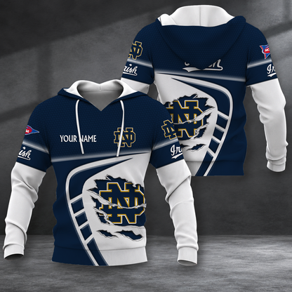 ELITE EDITION - NEW CUSTOMIZED NCAA FBS28 NFI NOTRE DAME FIGHTING IRISH HOODIE, ZIP HOODIE, T-SHIRT, POLO SHIRT, ZIP POLO SHIRT & SWEATSHIRT