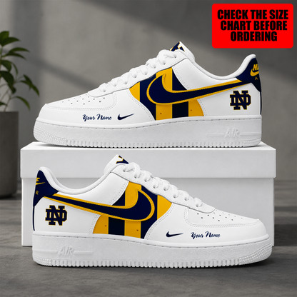 [FAN FAVORITE] NEW CUSTOMIZED NCAA FBS28 NFI NOTRE DAME FIGHTING IRISH AF1 SHOES
