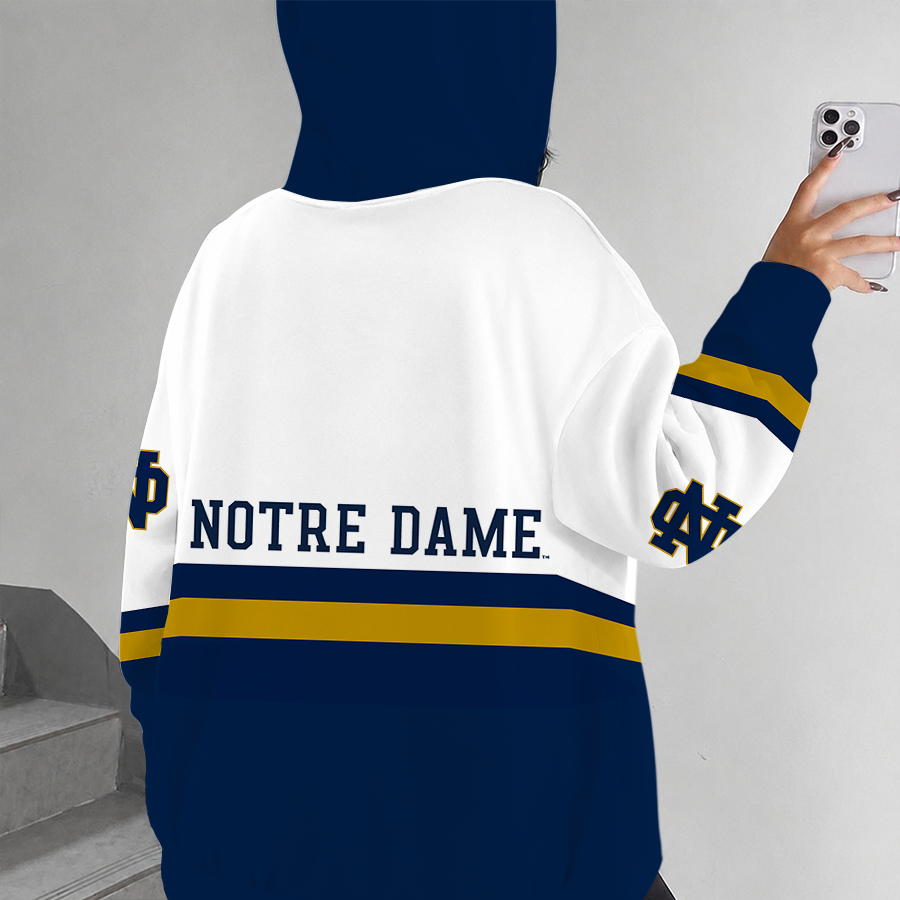 [FAN FAVORITE] NEW CUSTOMIZED NCAA FBS28 NFI NOTRE DAME FIGHTING IRISH ZIP HOODIE