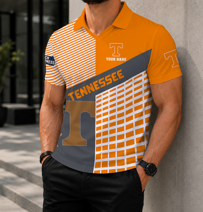 VIRAL EDITION - NEW CUSTOMIZED NCAA MAM28 TNV TENNESSEE VOLUNTEERS POLO SHIRT