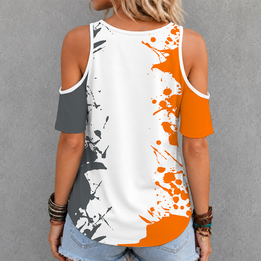 [FAN FAVORITE] NEW CUSTOMIZED NCAA MAM28 TNV TENNESSEE VOLUNTEERS CRISS CROSS V-NECK TOP