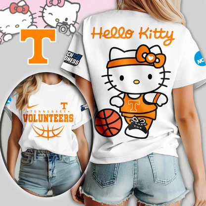 LIMITED EDITION - NEW CUSTOMIZED MAM NCAA28 TNV TN VOLUNTEERS HELLO KITTY T-SHIRT, SWEATSHIRT, HOODIE & ZIP HOODIE