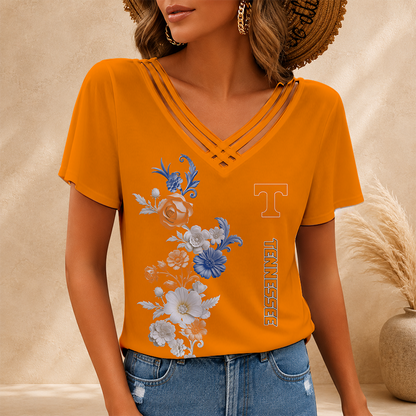 [FAN FAVORITE] NEW CUSTOMIZED NCAA MAM28 TNV TENNESSEE VOLUNTEERS V-NECK SHIRT