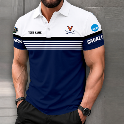 LIMITED EDITION - NEW CUSTOMIZED NCAA CWS28 VIC VIRGINIA CAVALIERS POLO SHIRT