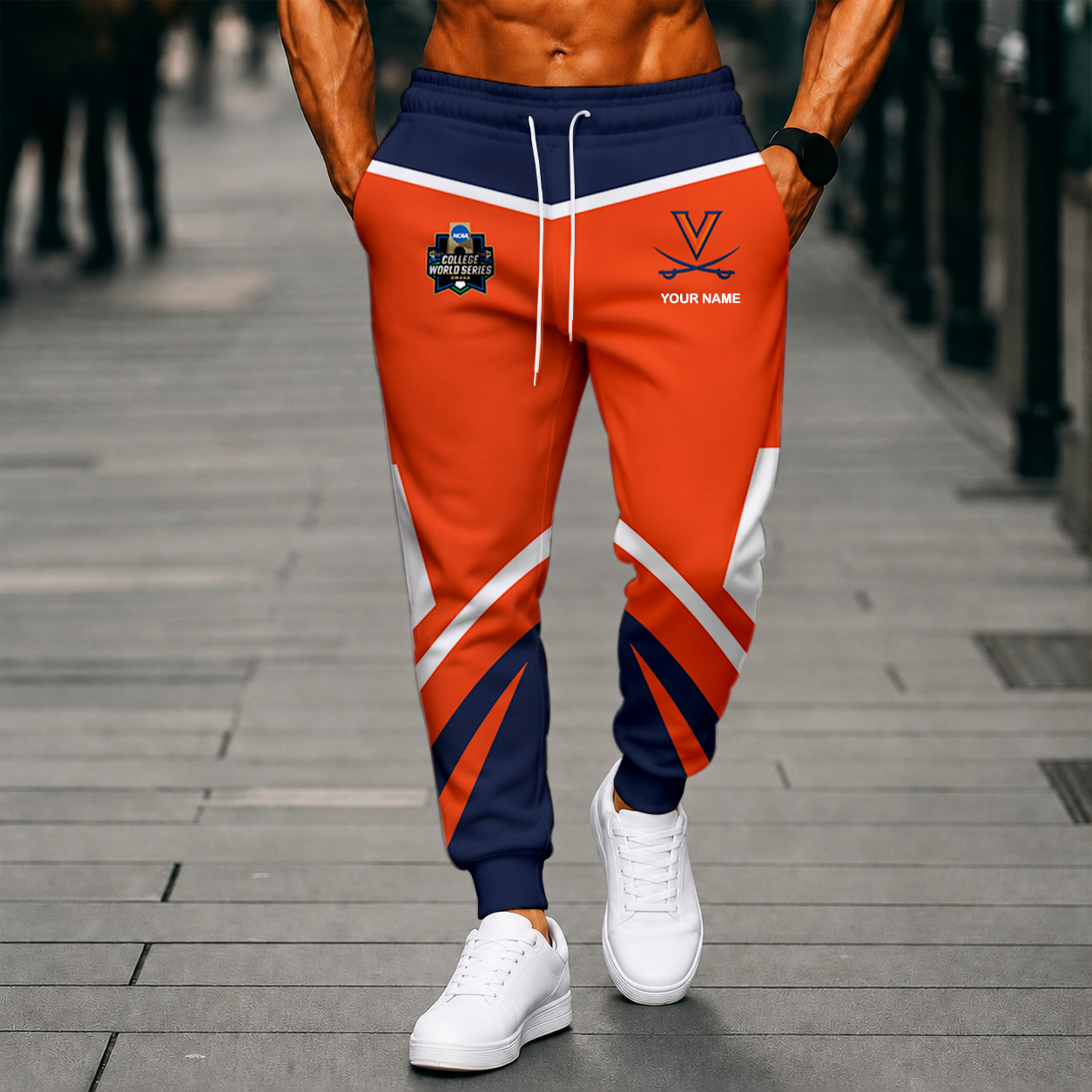LIMITED EDITION - NEW CUSTOMIZED NCAA CWS28 VIC VIRGINIA CAVALIERS SWEATPANTS