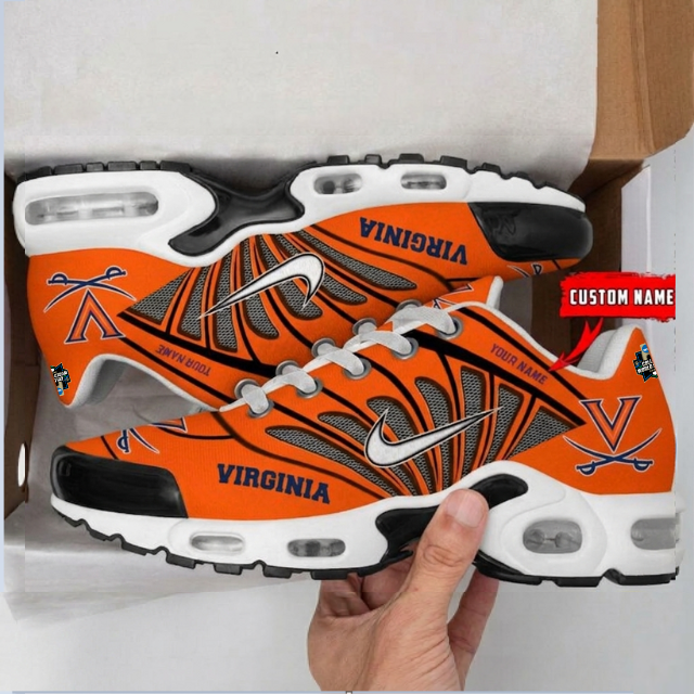LIMITED EDITION - NEW CUSTOMIZED NCAA CWS28 VIC VIRGINIA CAVALIERS UNISEX AIR MAX PLUS SNEAKERS