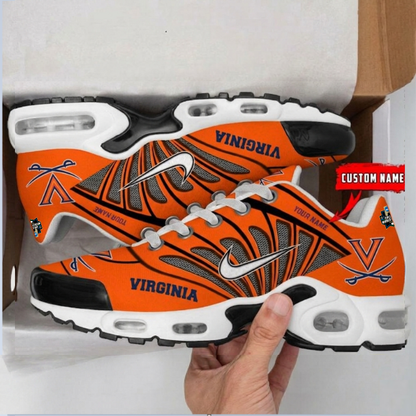 LIMITED EDITION - NEW CUSTOMIZED NCAA CWS28 VIC VIRGINIA CAVALIERS UNISEX AIR MAX PLUS SNEAKERS