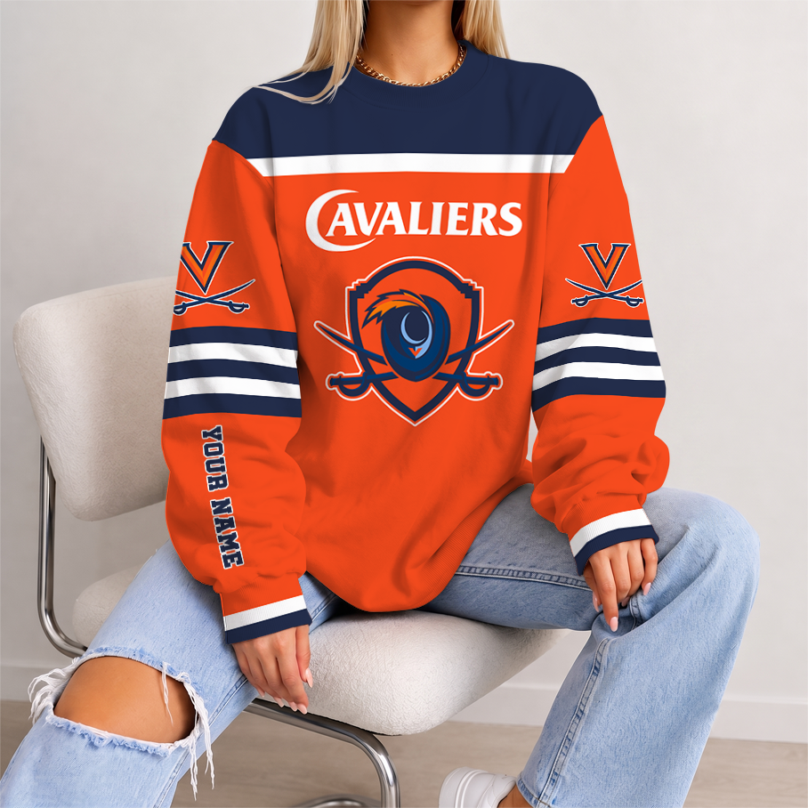 [FAN FAVORITE] NEW CUSTOMIZED NCAA CWS28 VIC VIRGINIA CAVALIERS UNISEX SWEATSHIRT