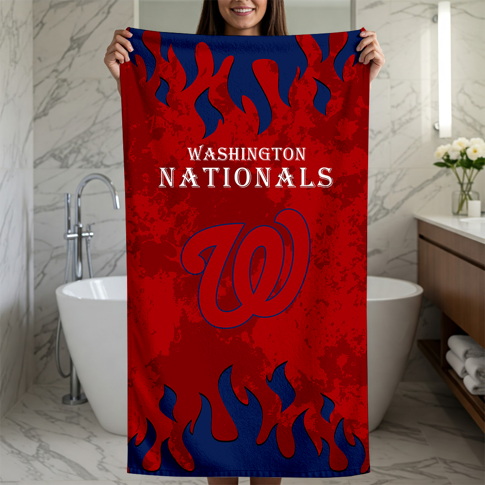 LIMITED EDITION - NEW CUSTOMIZED MLB28 WNS WASHINGTON NATIONALS BEACH TOWEL FOR FAN