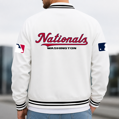 [FLASH SALE] NEW CUSTOMIZED MLB28 WNS WASHINGTON NATIONALS MULTICOLOR MEN'S CASUAL JACKET