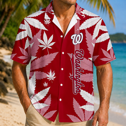 LIMITED EDITION - NEW CUSTOMIZED MLB28 WNS WASHINGTON NATIONALS UNISEX HAWAIIAN SHIRT
