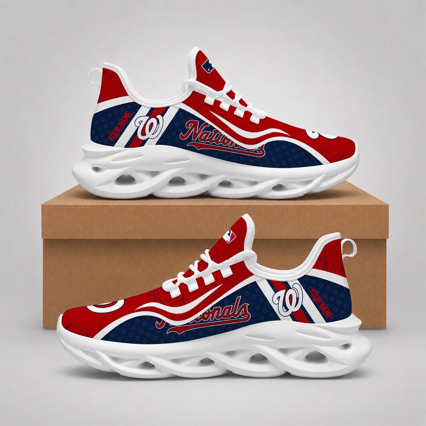 ELITE EDITION - NEW CUSTOMIZED MLB28 WNS WASHINGTON NATIONALS MAX SOUL SHOES