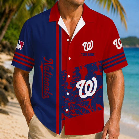 LIMITED EDITION - NEW CUSTOMIZED MLB28 WNS WASHINGTON NATIONALS UNISEX HAWAIIAN SHIRT