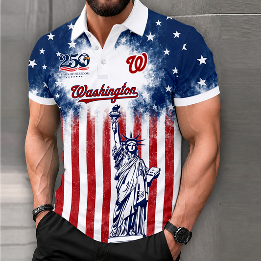 LIMITED EDITION - NEW CUSTOMIZED MLB28 WNS WASHINGTON NATIONALS POLO SHIRT, ZIP POLO SHIRT & T-SHIRTS