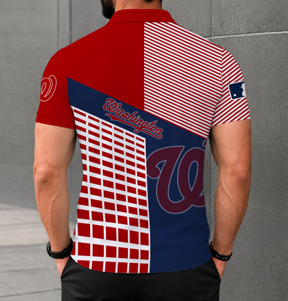 LIMITED EDITION - NEW CUSTOMIZED MLB28 WNS WASHINGTON NATIONALS POLO SHIRT