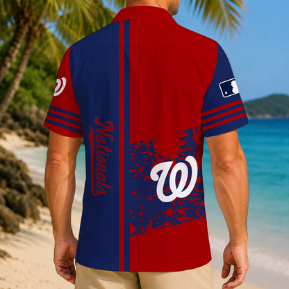 LIMITED EDITION - NEW CUSTOMIZED MLB28 WNS WASHINGTON NATIONALS UNISEX HAWAIIAN SHIRT