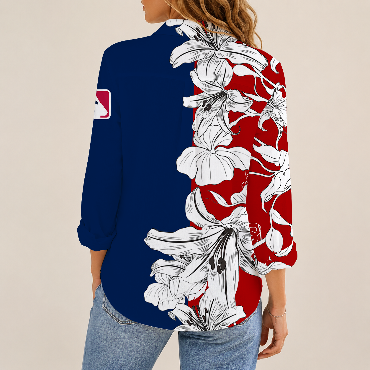 [FLASH SALE] NEW CUSTOMIZED MLB28 WNS WASHINGTON NATIONALS WOMEN CASUAL SHIRT