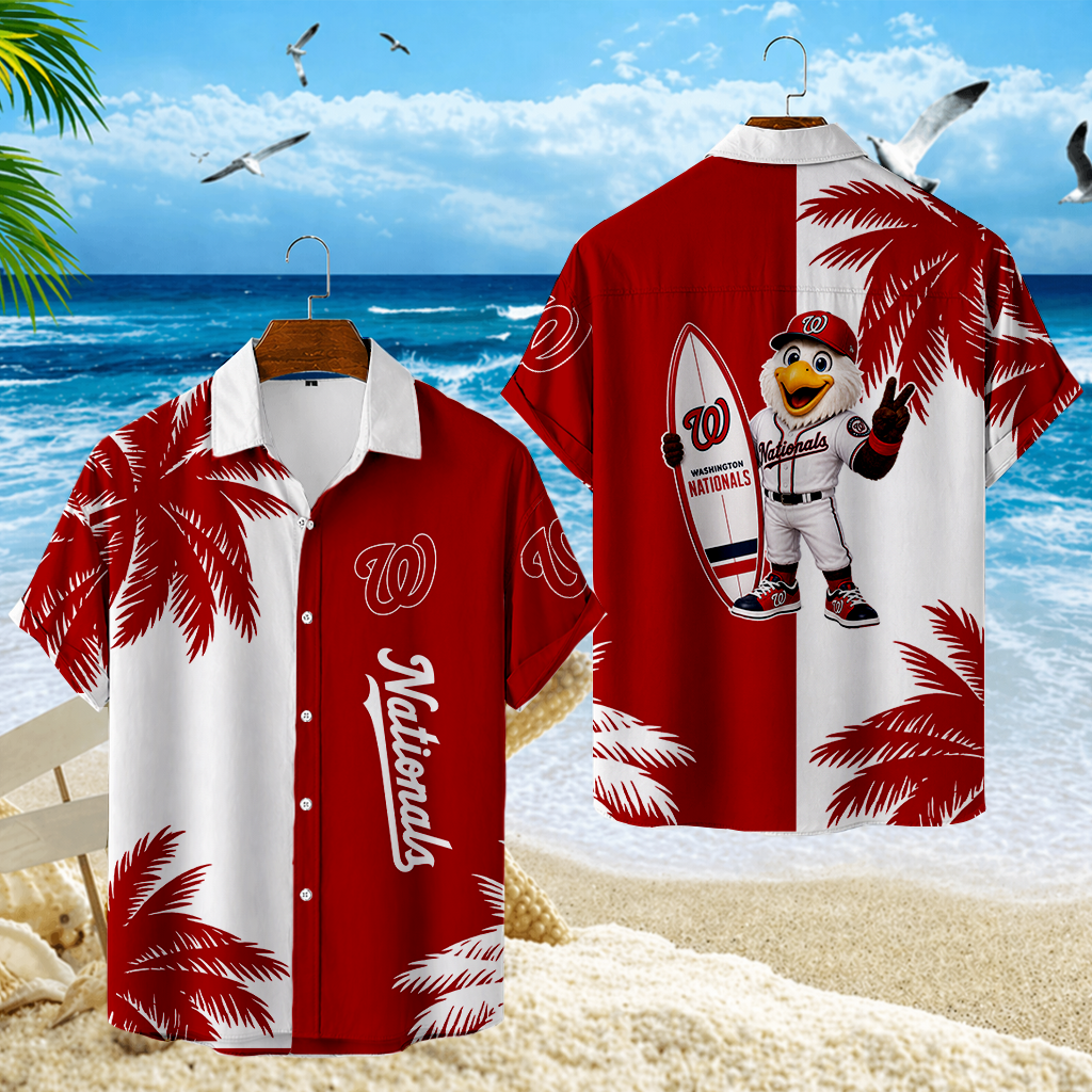 LIMITED EDITION - NEW CUSTOMIZED MLB28 WNS WASHINGTON NATIONALS UNISEX HAWAIIAN SHIRT
