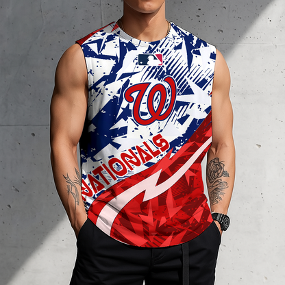 LIMITED EDITION - NEW CUSTOMIZED MLB28 WNS WASHINGTON NATIONALS TANKTOP & GYM SHIRT