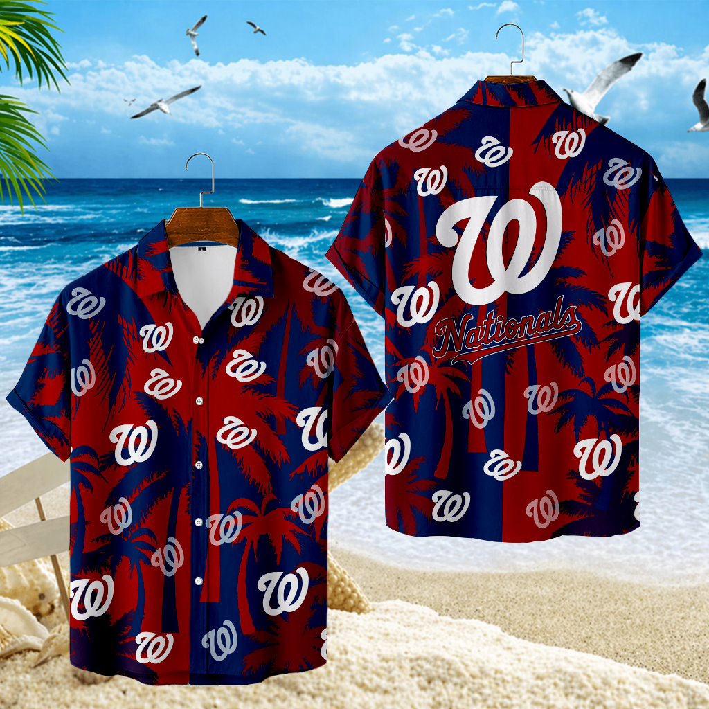 LIMITED EDITION - NEW CUSTOMIZED MLB28 WNS WASHINGTON NATIONALS UNISEX HAWAIIAN SHIRT
