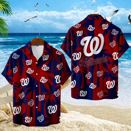 LIMITED EDITION - NEW CUSTOMIZED MLB28 WNS WASHINGTON NATIONALS UNISEX HAWAIIAN SHIRT