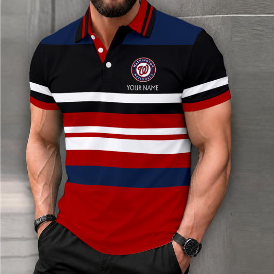 LIMITED EDITION - NEW CUSTOMIZED MLB28 WNS WASHINGTON NATIONALS POLO SHIRT, ZIP POLO SHIRT & T-SHIRTS