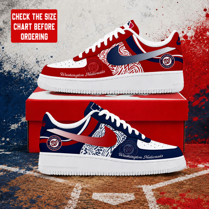LIMITED EDITION - NEW CUSTOMIZED MLB28 WNS WASHINGTON NATIONALS AF1 SHOES