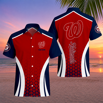 LIMITED EDITION - NEW CUSTOMIZED MLB28 WNS WASHINGTON NATIONALS UNISEX HAWAIIAN SHIRT