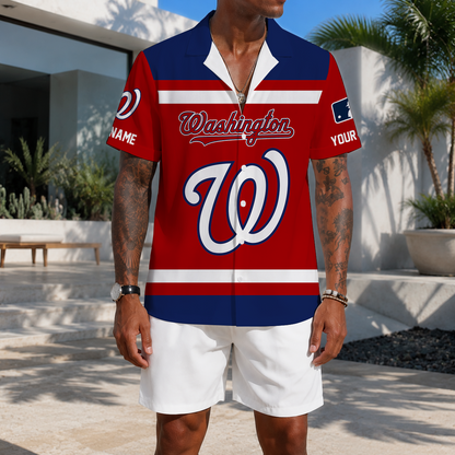 LIMITED EDITION - NEW CUSTOMIZED MLB28 WNS WASHINGTON NATIONALS UNISEX HAWAIIAN SHIRT