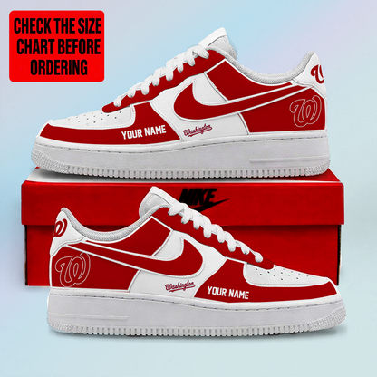 LIMITED EDITION - NEW CUSTOMIZED MLB28 WNS WASHINGTON NATIONALS AF1 SHOES
